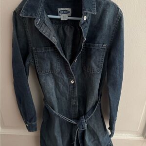 Old Navy Blue Denim Kids Casual Dress